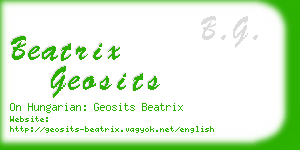 beatrix geosits business card